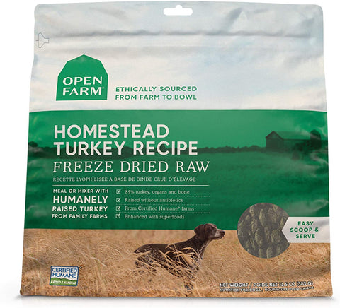 Open Farm Dog Freeze Dried Raw Homestead Turkey 13.5 oz