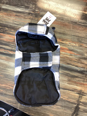 Dog velcro coat plaid pattern