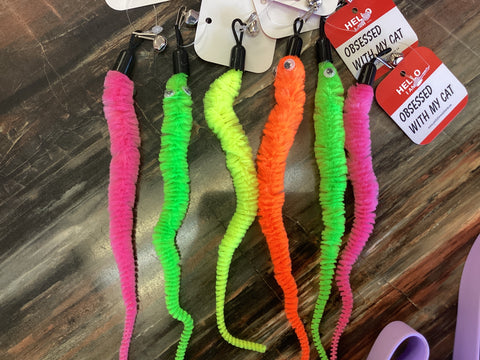 Jingle Bell Worm Cat Toy