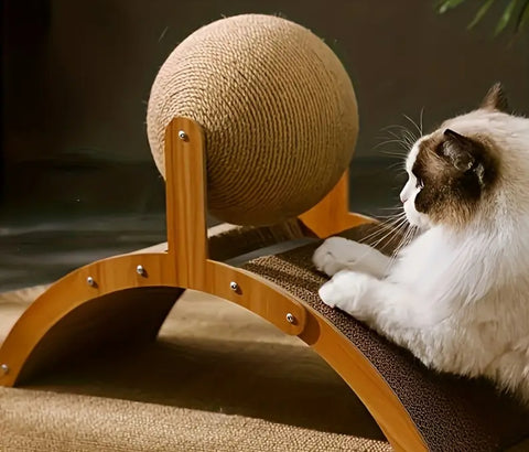 Cat Scratcher With Rolling Ball