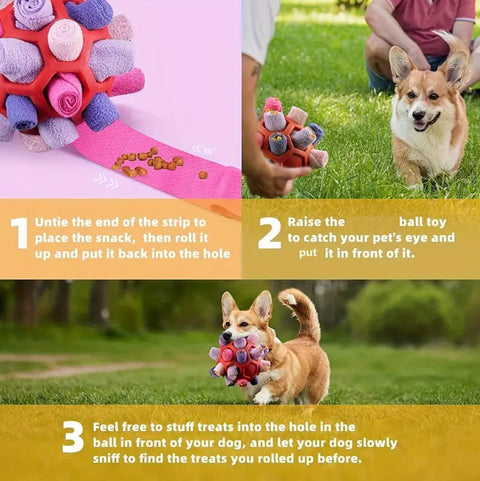 Rainbow Snuffle Ball - Interactive Dog Toy Stimulation