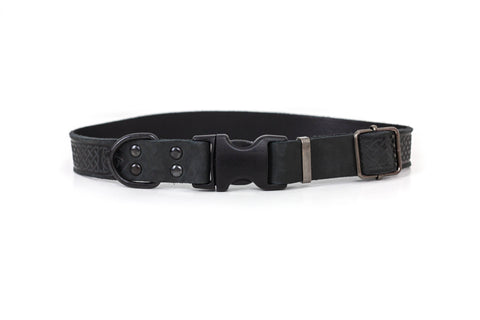 Euro Dog Soft Leather Collar Black