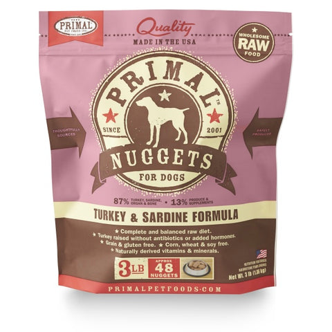 Primal Dog Raw Nuggets 3 lb