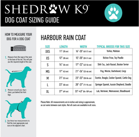 Shedrow K9 Harbour Rain Coat Yellow