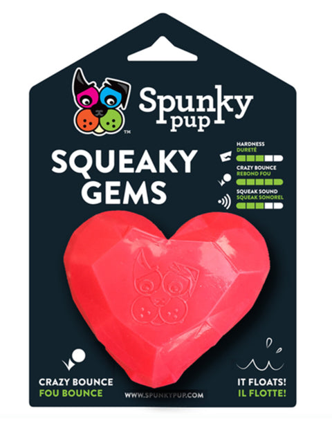 Spunky Pup Squeaky Gems eart